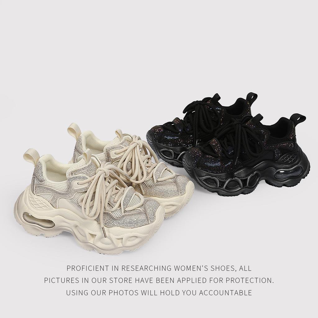 Thick-Soled Dad Shoes Women'S Single Net Small Men Increase In Height Spring And Summer New Popular Small Sports Casual Shoes