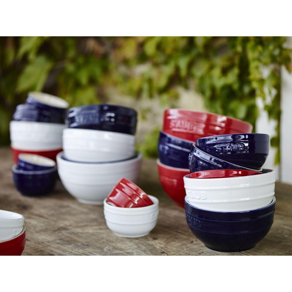 Staub White Ceramic Bowl Heat Resistant Earthenware Microwave Safe Japanese Ceramic Bowl "Bowl 12cm" [Authorized Product] 40511-125