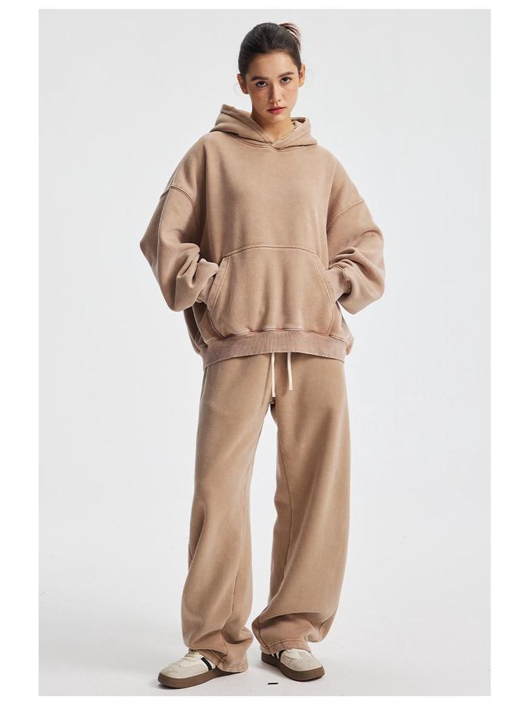 Chain Tide Мужская одежда | Осень/Зима 2025 Свободный крой Рваный Потертый Худи с Капюшоном с Плюшем