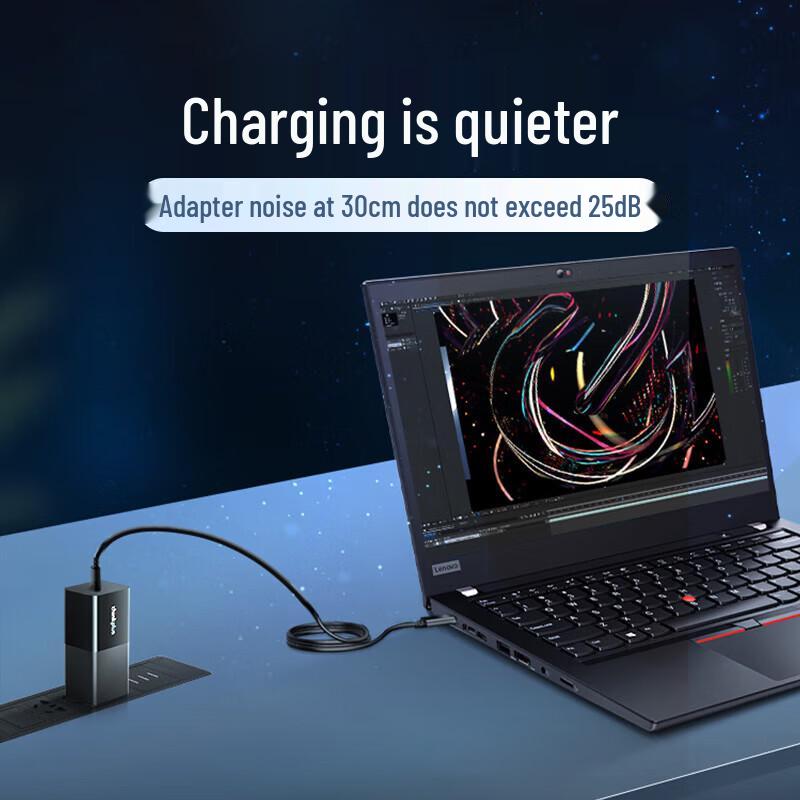 Зарядное устройство Lenovo ThinkPlus 65 Вт GaN в форме губной помады
