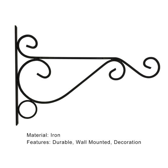 1 комплект, настенный крючок, высокая прочность, устойчивость к коррозии, железный подвесной кронштейн для растений, набор крючков для сада
