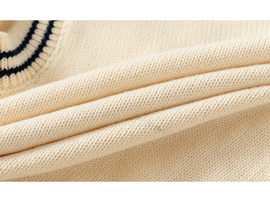 Вязаный хлопковый жилет-свитер с V-образным вырезом для мальчика - новый стиль осень/зима