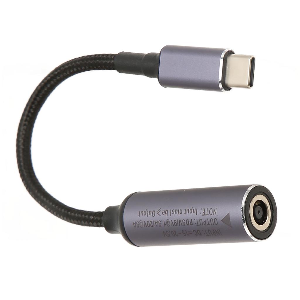 DC 6.0mmx3.7mm Input To Type C Power Cable Female To Male 100W Type C Power PD Charge Cable for