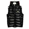 Used MONCLER LANOUXDown vest black/black Nylon mens