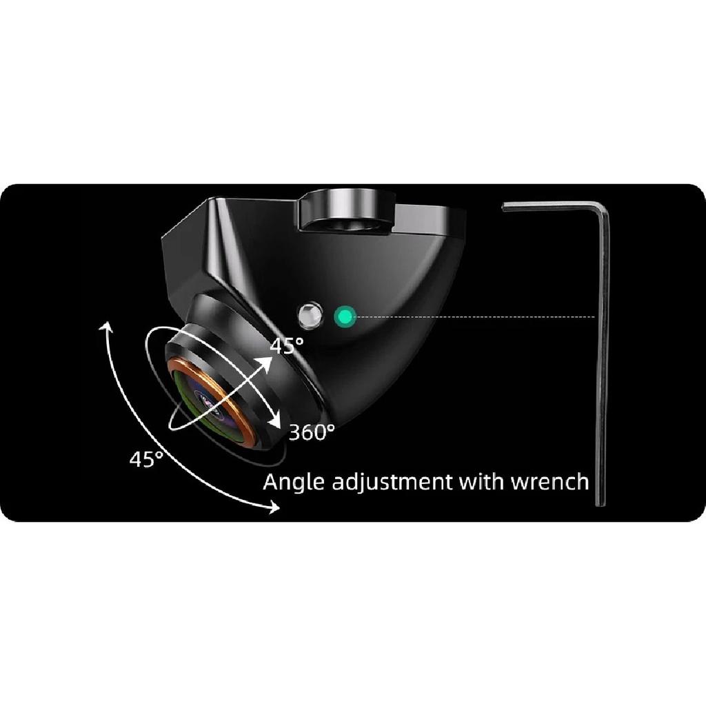 GreenYi AHD 1080P Камера заднего вида с динамической траекторией и 360-градусной регулировкой для автомобильного Android DVD видеомонитора, Белый корпус