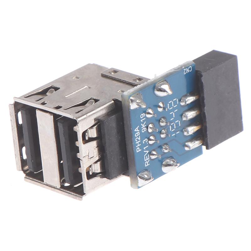 9-контактный разъем материнской платы на 2 порта USB 2.0 A, внутренний разъем-адаптер