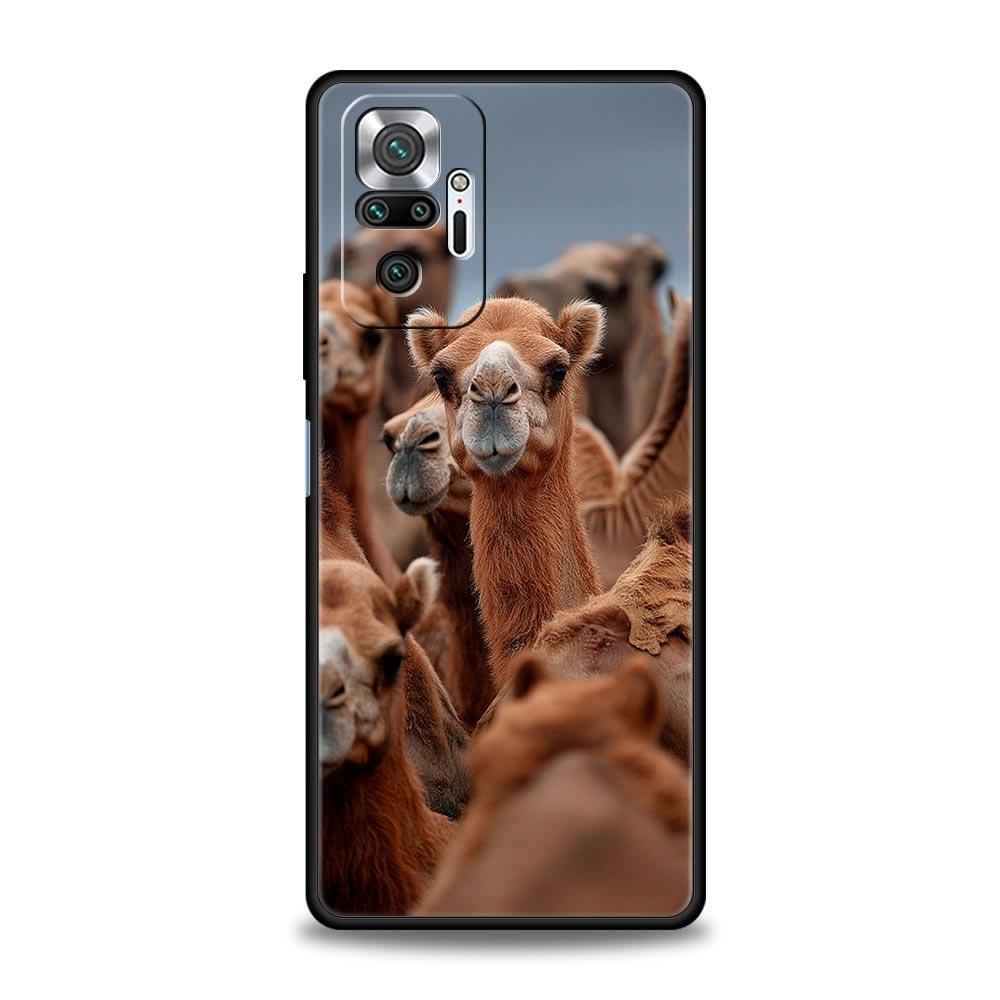 Чехол для телефона с рисунком животного верблюда для Redmi 14C 10C Note 15 14 13 12 10 11 K40 Pro Plus 5G Ударопрочный Мягкий ТПУ Корпус Fundas Capas