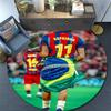 Raphinha pattern round rug,Carpet Rug for Living Room Bedroom Playroom ,Non-slip Floor Mat,Holiday Gifts and Birthday Gifts.