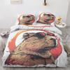 2-3 Cartoon Duvet Cover Cute Capybara Pillowcase Bedding Set Adult Boy Girl Bedroom Decoration Single Double Large Size