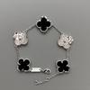Fashionable Four-leaf Clover Five-flower Bracelet for Women 18k Double-sided Mother-of-pearl Fashion Niche Design Versatile Bracelet