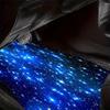 2 шт./4 шт. Высококачественные автомобильные коврики с рисунком «Синее звездное небо» - Противоскользящие, пылезащитные, долговечные аксессуары для декора и защиты пола автомобиля