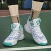 Family Mesh Surface Breathable Shock Absorbent Rebound Actual Combat Basketball Shoes Wear Sports Shoes for Male Students