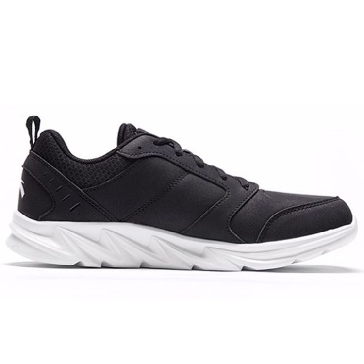 Anta Leather Lightweight Breathable Low-Top Running Shoes Men Sneaker Black 91815522-6