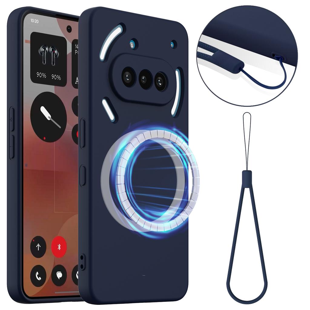 Ни за что Телефон (3a) Чехол, совместимый с MagSafe, противоударный чехол для телефона из жидкого силикона