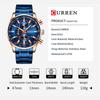 CURREN Man Watches Luxury Sporty Chronograph Wristwatches for Men Quartz Stainless Steel Band Clock Luminous Hands