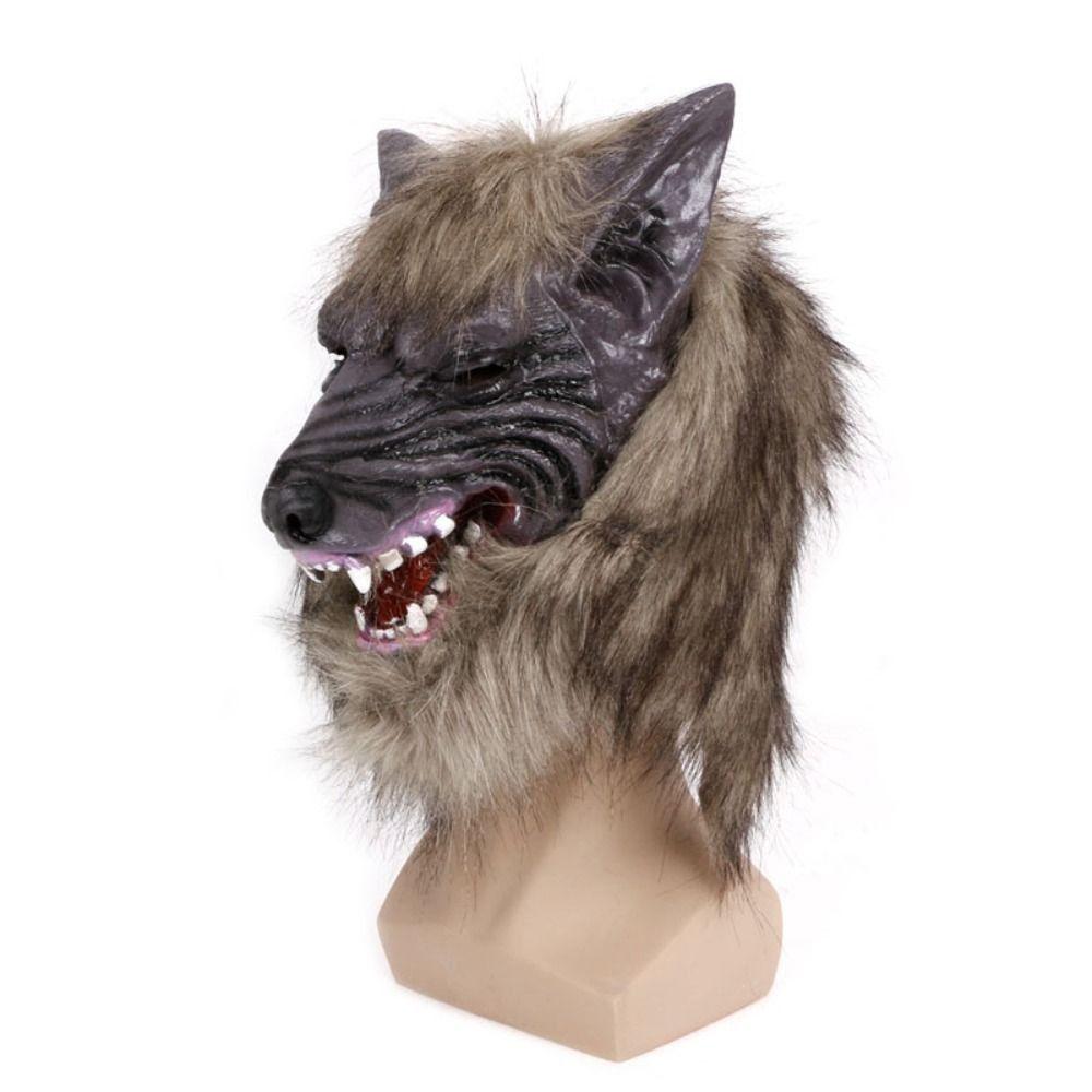 Horror Latex Wolf Head Mask Latex Halloween Wolf Costume Cosplay Ghost Festival