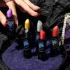 Помада для губ FOMIX с антипригарным покрытием, Помада с металлическим блеском, Матовая помада с алмазным глиттером, Увлажняющая и питательная формула, Без добавок и веганская,