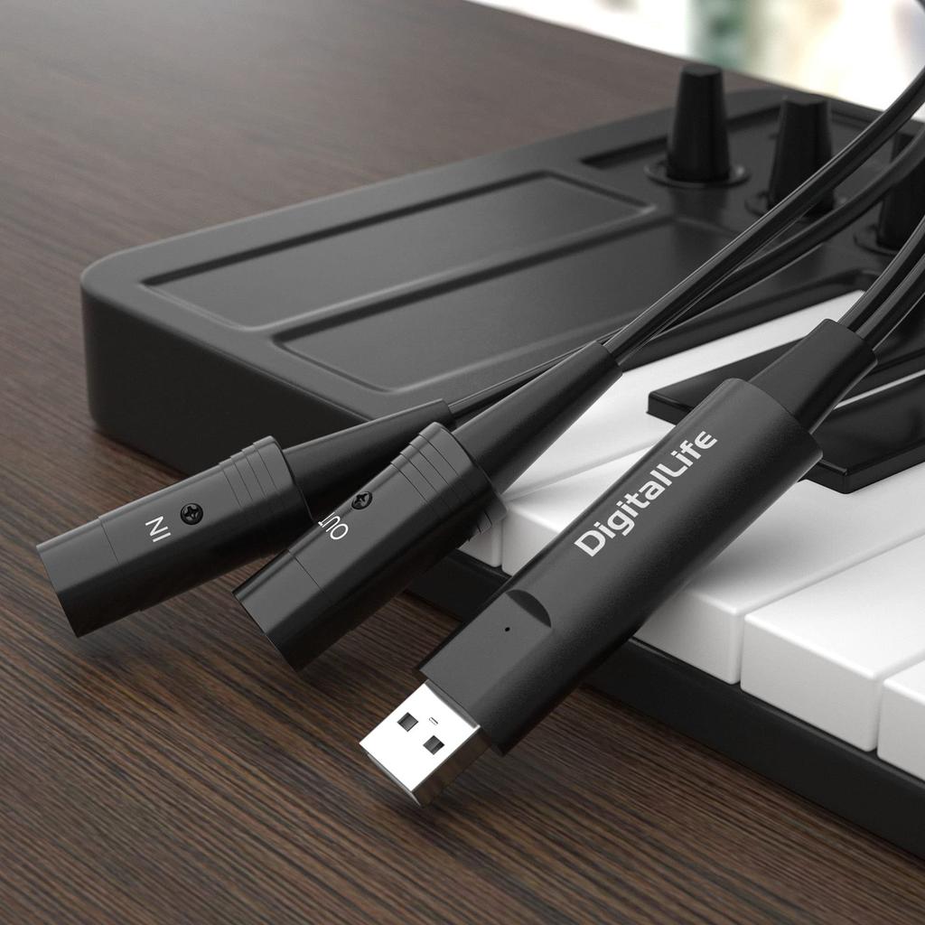 DigitalLife Interface 1 Easily connect electronic instruments to your PC MIDI cable compatible DriverGenius Japan distributor USB-MIDI (5-pin DIN,