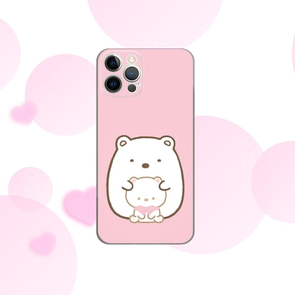 S-Sumikko Gurashis Kawaii Phone Case For iPhone 16e,16,15,14,13,12,11 Plus,Pro,Max,XR,XS,X,Plus,SE,Mini Transparent Soft Cover