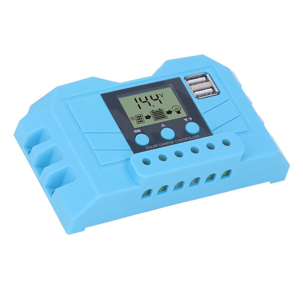 Контроллер солнечного заряда ЖК-дисплей 12 В 24 В Двойной порт USB ШИМ Регулятор солнечного заряда 10 А