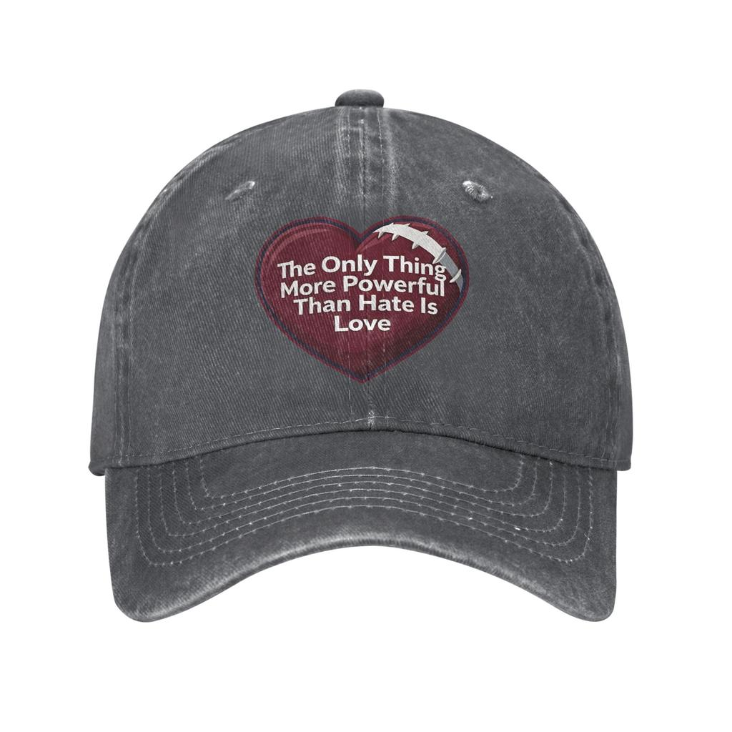 The Only Thing More Powerful Than Hate Is Love Sun Baseball Cap Fashion UnisexTeens Washed Hats Adjustable Baseball Caps