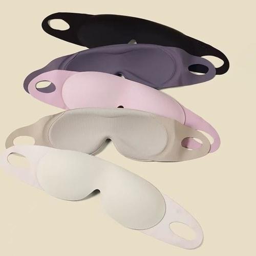 wulsalio Sleep Aid Eye Mask, 3D Eye Blindfold, Satin Eye Mask, All Seasons, Skin-Friendly, Light Blocking, Comfortable Sleep, No Pressure, Ultra-Thin,