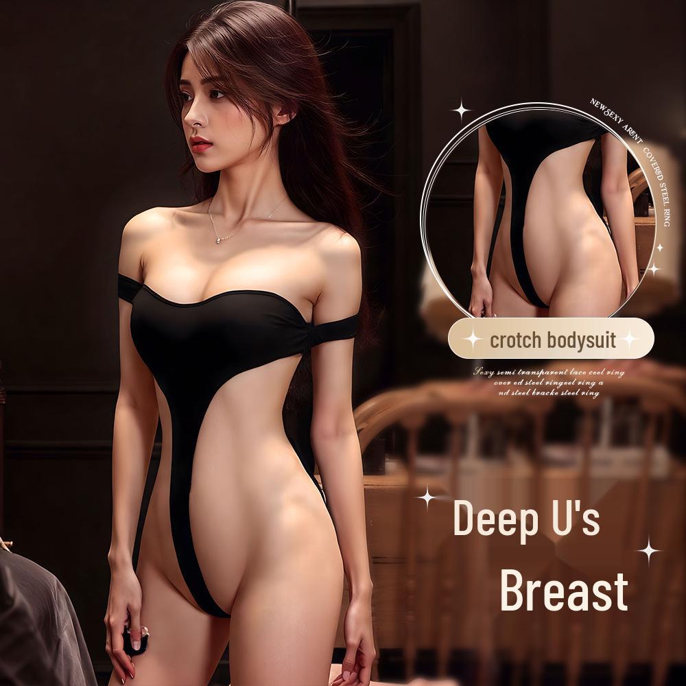 Женский комплект боди Passion Lingerie: Купальник школьный с открытой промежностью, чистое желание