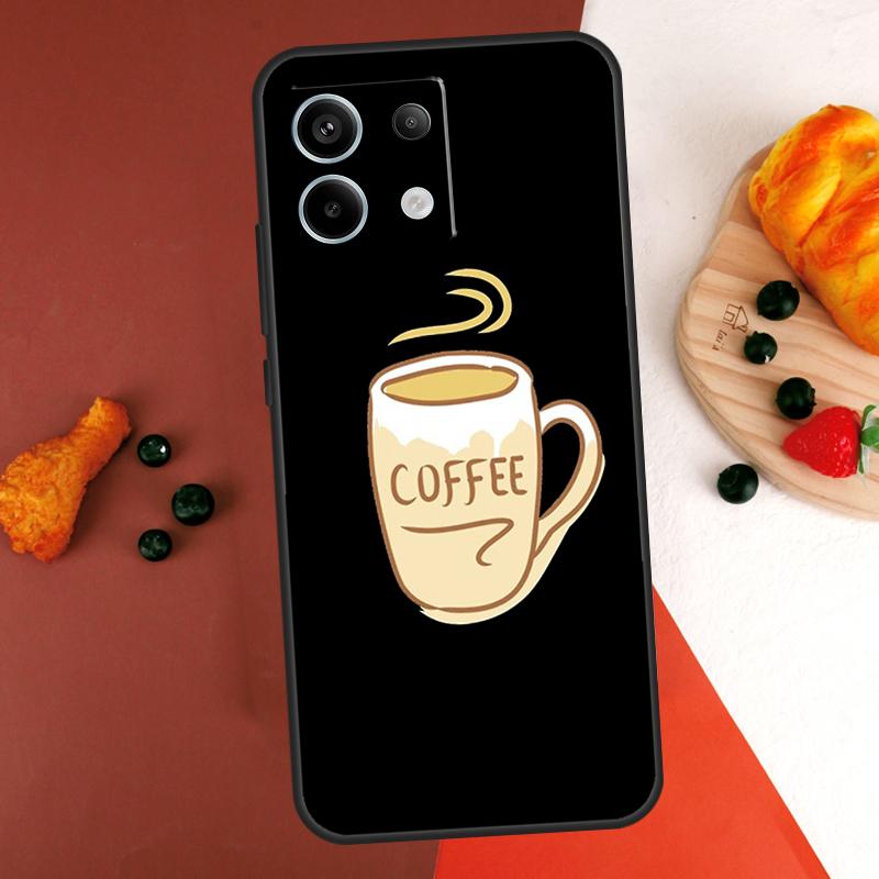 Coffee Wine Cup Case For Xiaomi Redmi Note 14 Pro 9 10 11 12 13 Pro 10S 11S 12S Redmi 13C 10C 12C 14C Coque