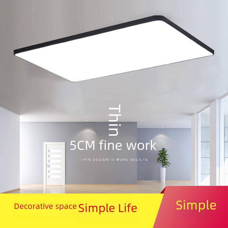 Скандинавская современная ультратонкая светодиодная прямоугольная потолочная лампа для гостиной и спальни