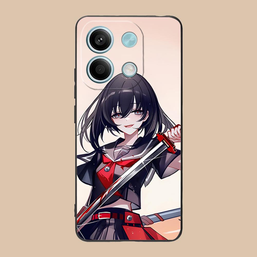 Матовый чехол из ТПУ Akame Kurome для мобильного телефона Xiaomi 15 14 13 12 Mi 11 T Ultra Lite Pro S X 5G, цветная печать