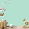 Mint, white and sea blue striped wallpaper for living room and bedroom 50x1000