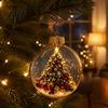 Decorative Holiday Favors Clear Christmas Ball Ornaments Acrylic Hanging Decoration with Gingerbread House Festive Party Supplies Reindeer Santa Tree