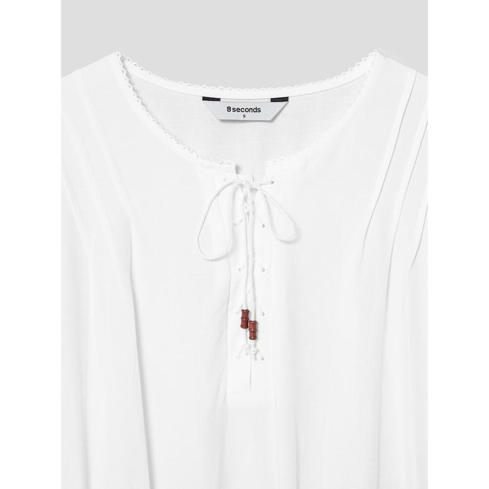 8SECONDS Lace-Up Dress White (354871Kq21)