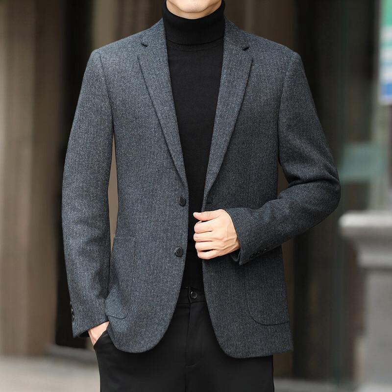Мужской блейзер Futing из смесовой шерсти, простой в уходе, в стиле business casual