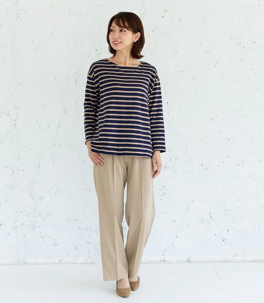 Хлопковая кайма для кормящих мам, топы, темно-синий x коричневый [Mohouse]