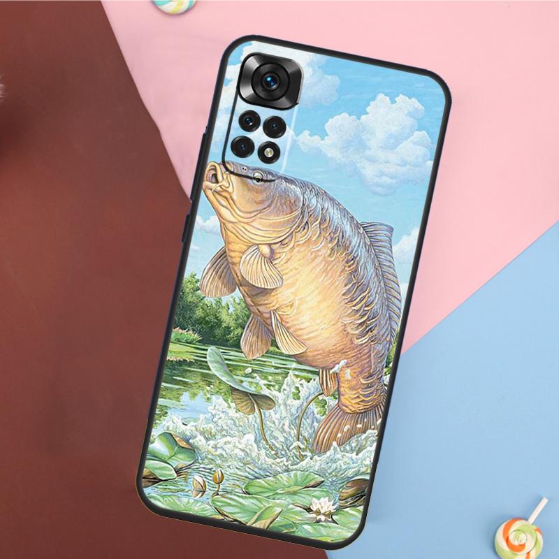 Чехол для рыбалки с изображением карпа для Xiaomi Redmi Note 14 13 12 9 10 11 Pro 9S 10S 11S 12S Redmi 14C 10C 12C 13C