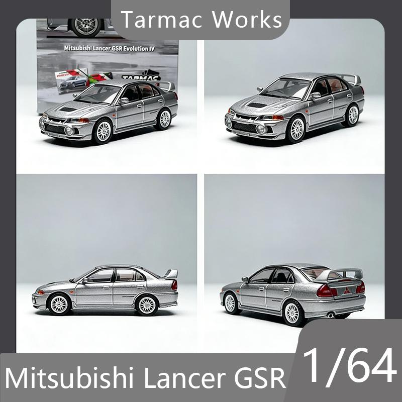 djzh6 Tarmac Works 1:64  Mitsubishi Lancer GSR Evolution IV  Scale Diecast Model Car - Premium Collection