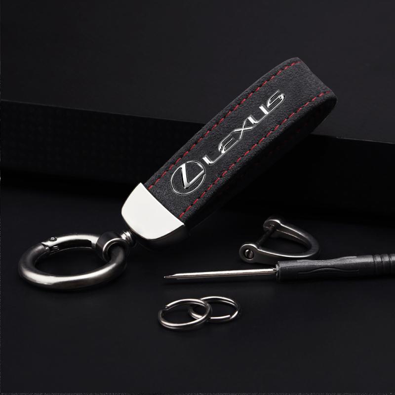 Car Suede Keychain Zinc Alloy Key Ring Accessories For Lexus F SPORT ES RX NX LS UX LM LX GX LC RZ IS CT GS RC HS SC TX LBX IS30 BT9