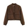 Womens Oversized Casual Jacket With Large Pockets Streetwear Style Lightweight Layering Outerwear In Multiple Solid Colors