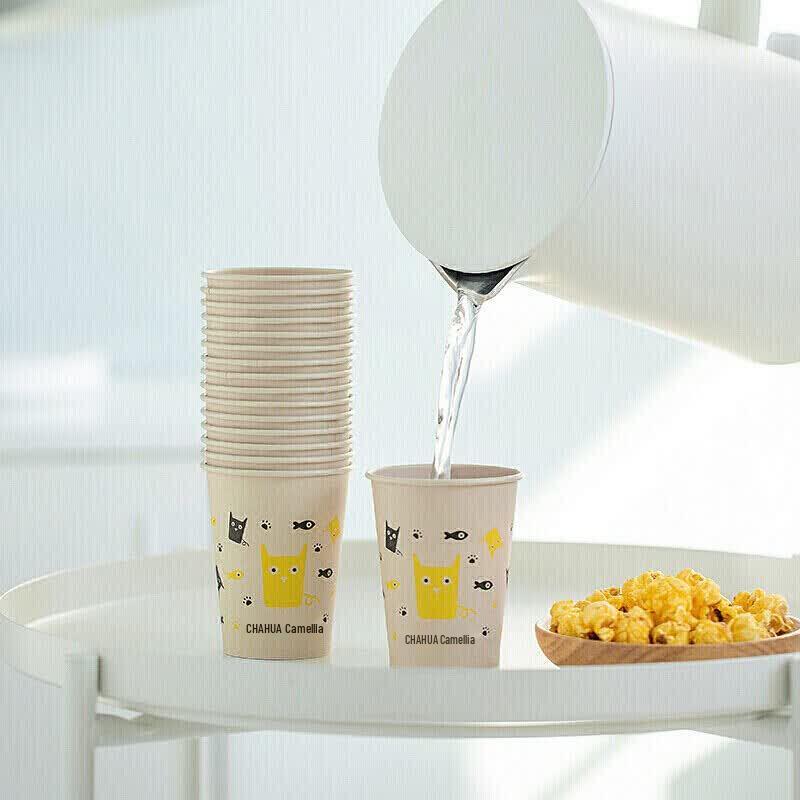 CHAHUA Large 225ml Disposable Paper Cups