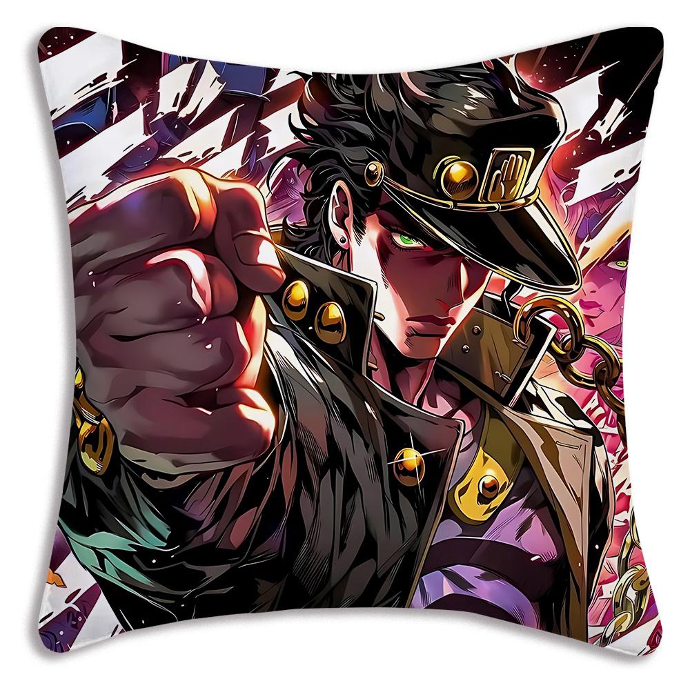 Наволочки Мультяшные Jojo'S Bizarre Adventure Декоративные для Дивана Дома Двусторонний Принт Короткий Плюш Милая Наволочка