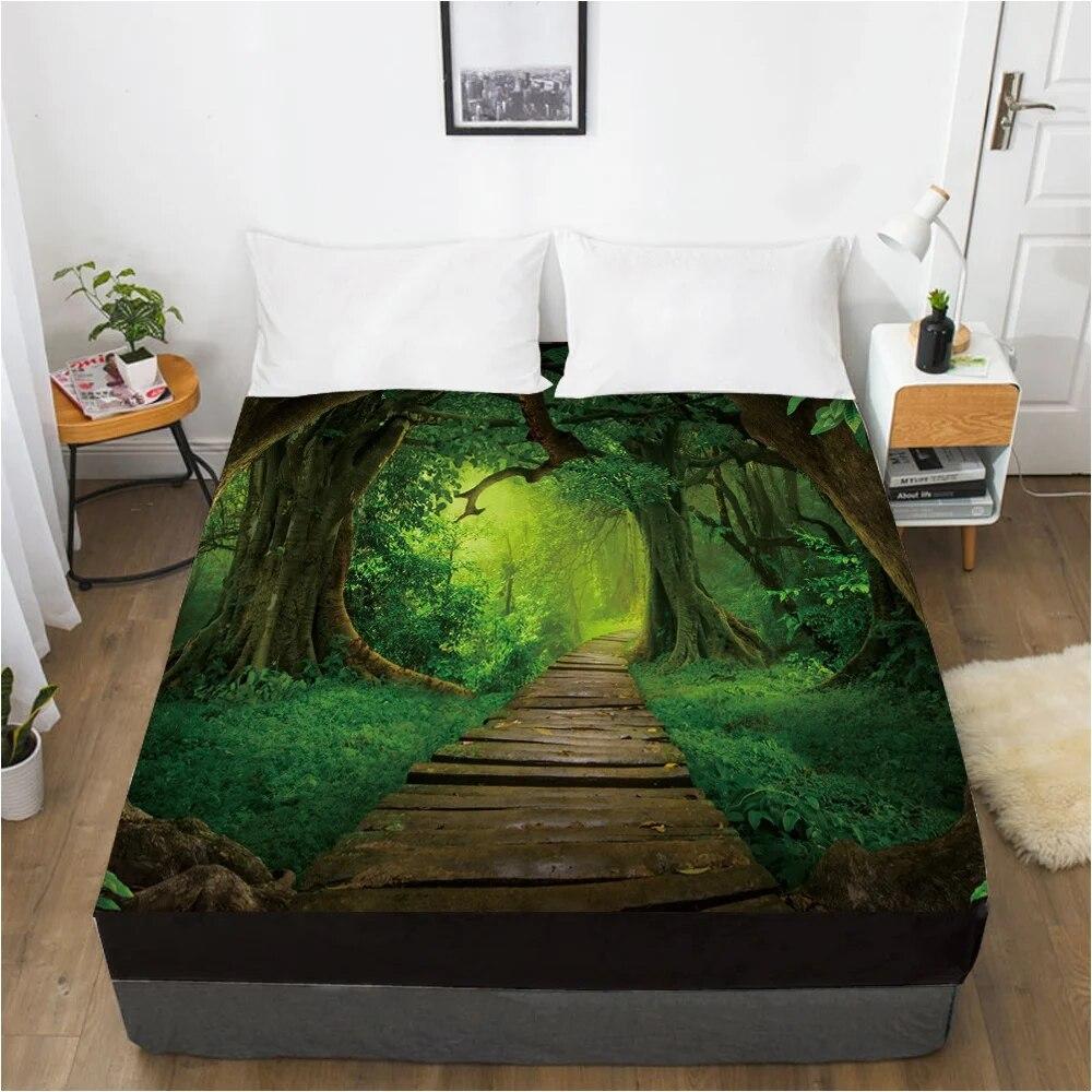 Эластичная простыня на резинке 160x200/180/200/150x200 Наматрасник Чехол на кровать 1 шт. Ясень