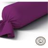 Bolster Case - PLUM - 45x185 Cm - 100% Cotton - Durable Fabric - Washable At 40°