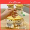 Straw Hat Dog Plush Keychain With Cute 3d Design For Bag Decor