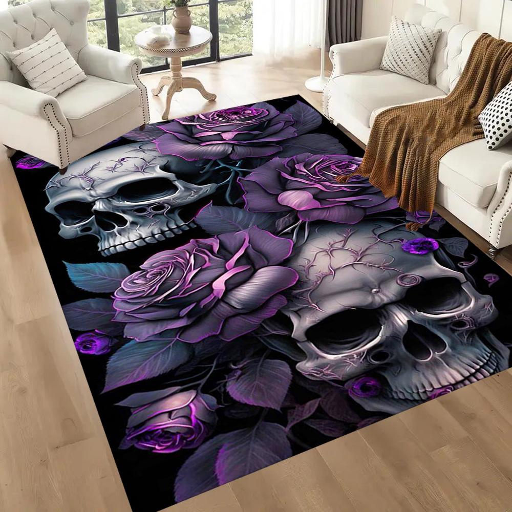 Neon Skeleton Party Floor Mats for Living Room, Bedroom and Room Decoration Are Suitable for Gifts.
