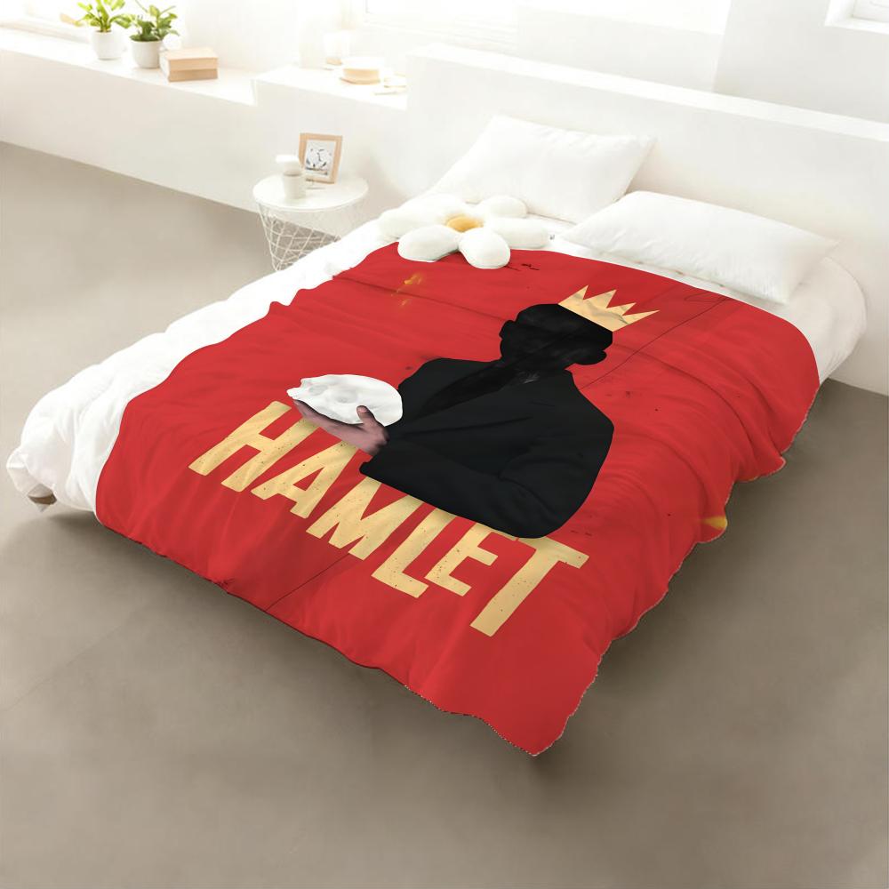 Drama Hamlet Throw Flannel Throw Blanket: Soft Kid-Friendly Warm Anti-Static All Season Washable Couch Bed Home