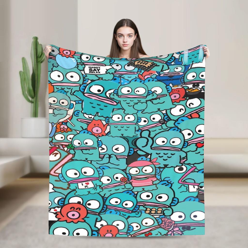 Hangyodon Hang in There Blanket Cover Fleece Super Warm Throw Blanket for Bedding Couch Bed Rug