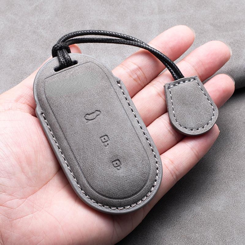 Кожаный чехол для автомобильного ключа для Aito M5 M7 M9, 3 кнопки, корпус брелока для дистанционного ключа автомобиля, брелок из замшевой кожи