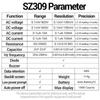 SZ309 Тестер напряжения и тока 1999 отсчетов Мультиметр Мультитестер с подсветкой Зуммер Омметр Вольтметр