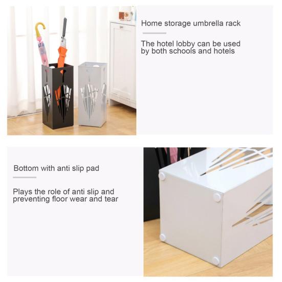 Металлическая подставка для зонтов, стойка для хранения, большая вместимость, полый дизайн, нержавеющая, для использования в помещении/на улице